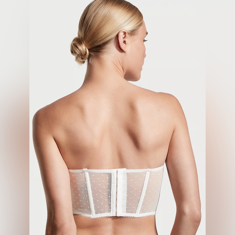 Victoria’s Secret Strawberry Floral Embroidered Bustier Corset Top 32B Coquette - Picture 2 of 11